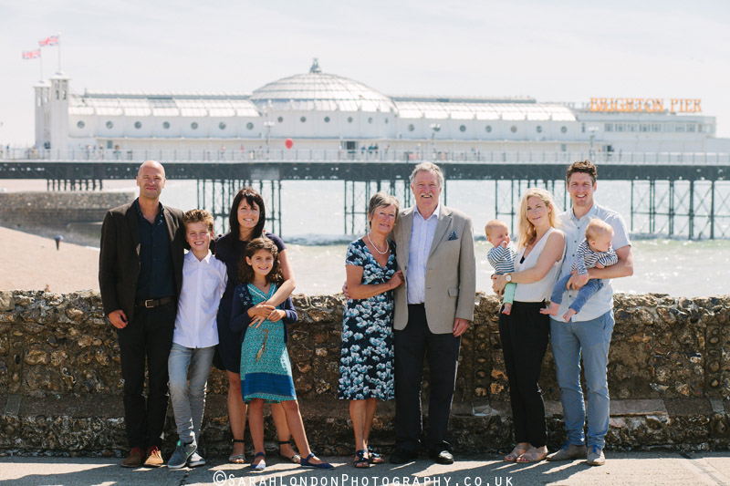 A special celebratory Family photo shoot on Brighton Beach