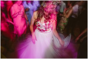 bride twirls on dance floor in lewes village hall